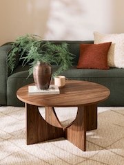 Dark Craft Wood Effect Side Table - Image 1 of 6