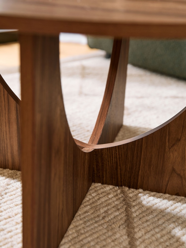 Dark Craft Wood Effect Side Table - Image 2 of 6