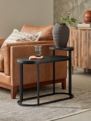 Black Bronx Oak Effect Side Table - Image 1 of 6