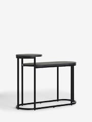 Black Bronx Oak Effect Side Table - Image 4 of 6