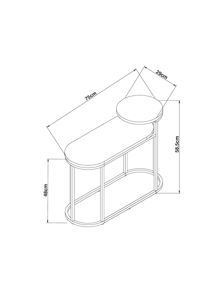 Black Bronx Oak Effect Side Table - Image 6 of 6
