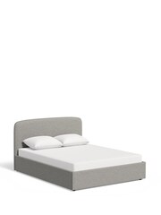 Grey Tweedy Plain Matson Upholstered Ottoman Storage Bed Frame - Image 6 of 7