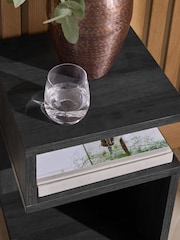Black Bronx Oak Effect Side Table - Image 3 of 7
