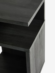 Black Bronx Oak Effect Side Table - Image 7 of 7