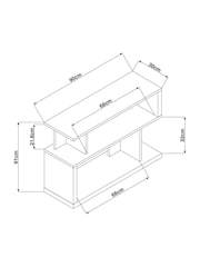 Dark Bronx Oak Effect Side Table - Image 5 of 9