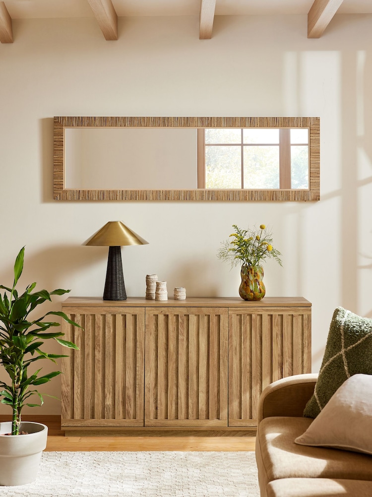 Natural 1 Slatted Large Sideboard - Image 1 of 10
