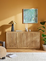 Natural 1 Slatted Large Sideboard - Image 3 of 10