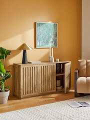 Natural 1 Slatted Large Sideboard - Image 5 of 10