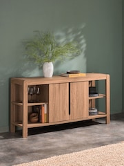Natural Dexter Oak Effect Sideboard - Image 1 of 9