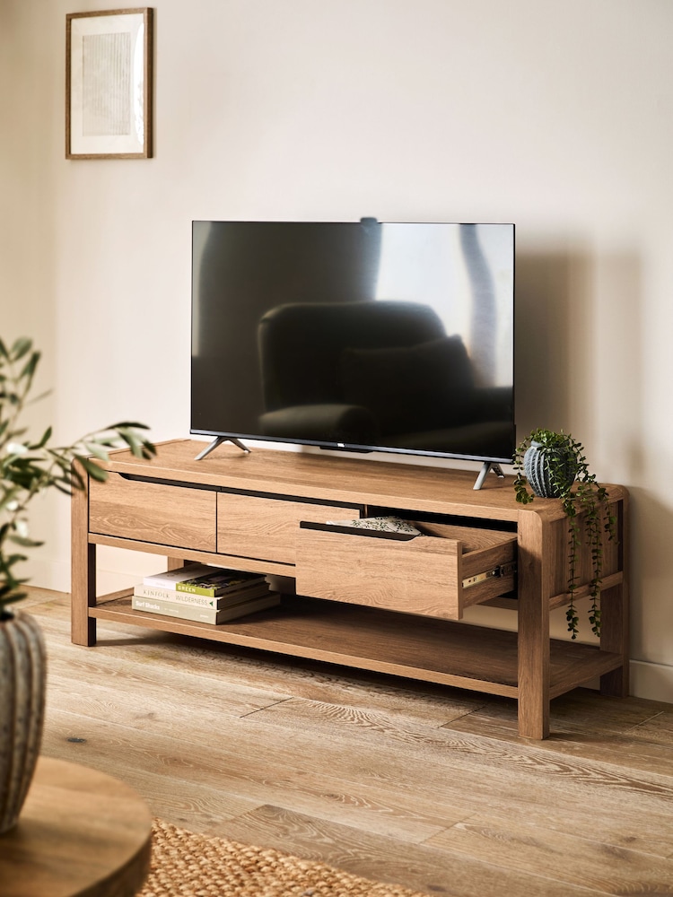 Natural Dexter Oak Effect TV Unit - Image 2 of 11
