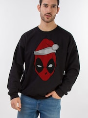 Brands In Marvel Deadpool Christmas Hat Sweatshirt - صورة 1 من 4