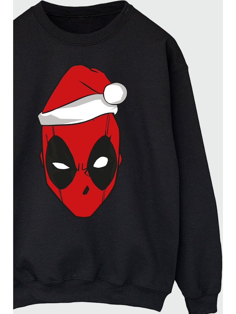 Brands In Marvel Deadpool Christmas Hat Sweatshirt - صورة 4 من 4