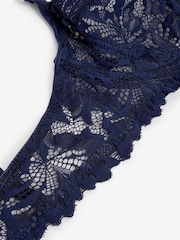 Navy Blue Non Pad Full Cup A-E Lace Ultimate Comfort Bra - Image 6 of 6