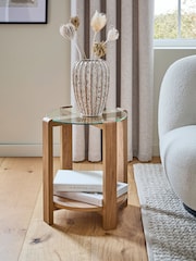 Natural Dexter Oak Effect Side Table - Image 1 of 1
