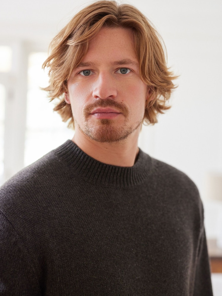 Dark Grey Regular Wool Blend Knit Jumper - Image 1 of 9 Dark Grey Regular Wool Blend Knit Jumper - Image 1 of 9