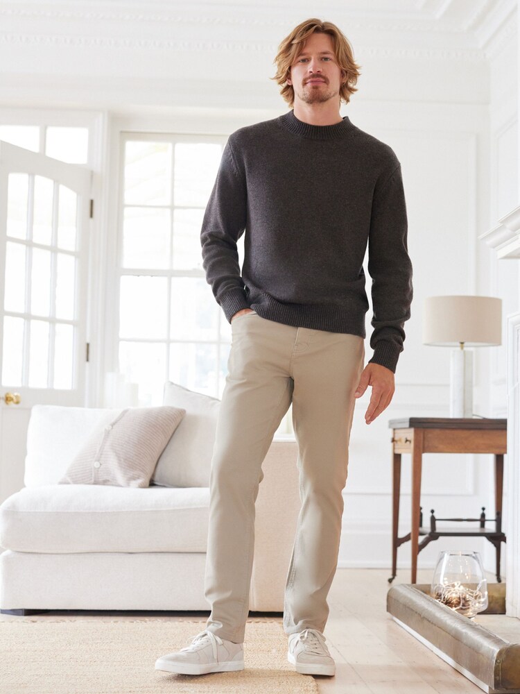Dark Grey Regular Wool Blend Knit Jumper - Image 2 of 9 Dark Grey Regular Wool Blend Knit Jumper - Image 2 of 9