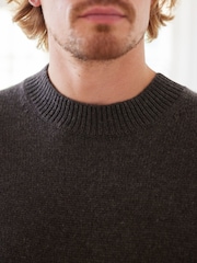 Dark Grey Regular Wool Blend Knit Jumper - Image 5 of 9
