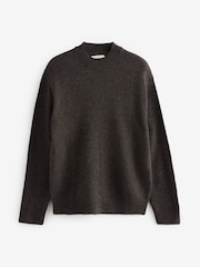 Dark Grey Regular Wool Blend Knit Jumper - Image 7 of 9