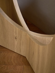 Natural Craft Wood Effect Console Table - Image 3 of 7