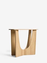 Natural Craft Wood Effect Console Table - Image 5 of 7