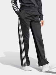 adidas Black Iconic 3 Stripe Button Joggers - Image 2 of 7
