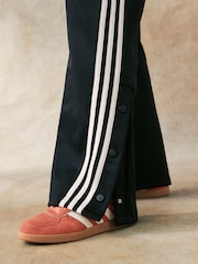 adidas Black Iconic 3 Stripe Button Joggers - Image 6 of 7