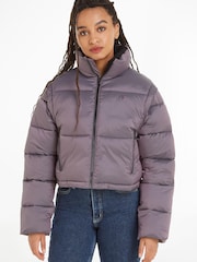 Calvin Klein Jeans Purple 2 In 1 Short Puffer Coat - Image 1 of 4