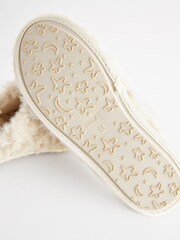 Neutral Faux Fur Mule Slippers - Image 7 of 7