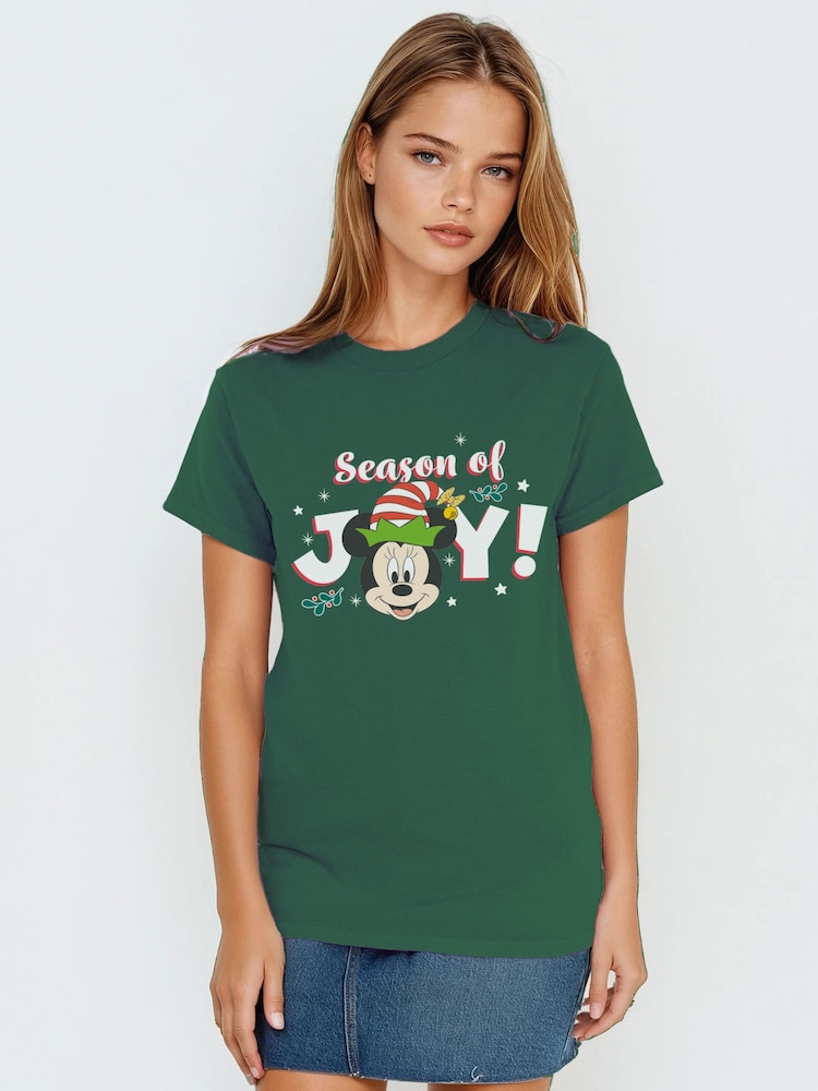 Brands In Disney Minnie Mouse Holly Jolly Christmas T-Shirt - صورة 1 من 5