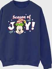 Brands In Disney Minnie Mouse Holly Jolly Christmas Sweat Tops - صورة 4 من 4