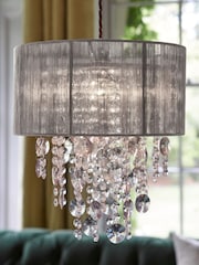 Grey Palazzo Easy Fit Pendant Lamp Shade - Image 1 of 5