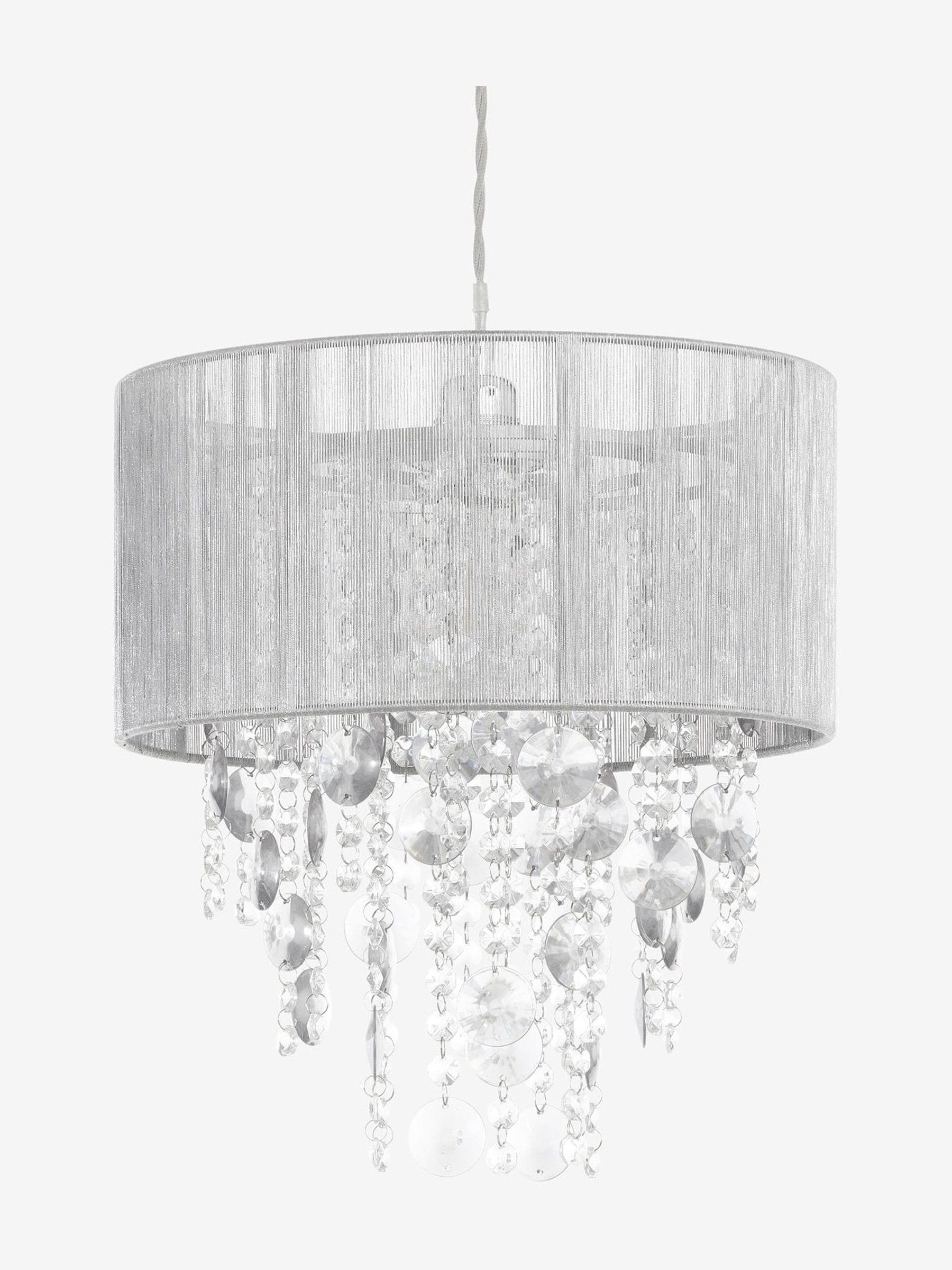 Grey crystal lamp shade store