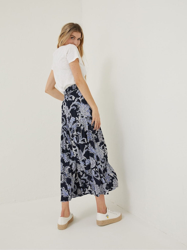 FatFace Blue Jayla Palace Floral Skirt - Image 2 of 4