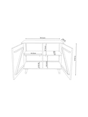 Dark Lloyd Mango Wood Small Sideboard - Image 5 of 10