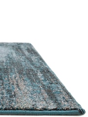 Teal Blue Abstract Stripe Rug - Image 4 of 4
