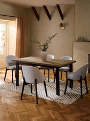 Dark Bronx Oak Effect Rectangle 6 to 8 Seater Extending Dining Table - Image 1 of 7