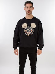 Brands In Black Mickey Mouse Swirl Halloween Sweat Top - Image 2 of 5
