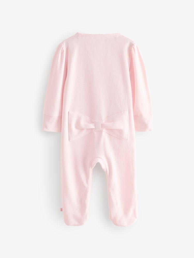 Różowy - Komplet Baker by Ted Baker: pajacyk z kokardą i czapeczka, 100% bawełna - Image 7 of 9