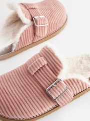 Pink Cord Buckle Mule Slippers - Image 4 of 5