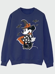 Brands In Blue Minnie Mouse Witch Halloween Sweat Top - Image 3 of 5