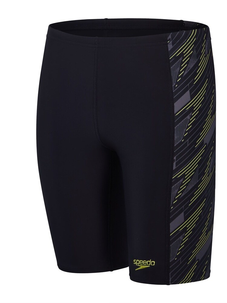 Speedo Black Boys HyperBoom Panel Jammer Swim Shorts - Image 1 of 5