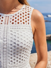 Sosandar White Lace Shift Dress - Image 5 of 5