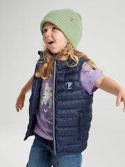 Polarn O. Pyret Blue Quilted Water Resistant Gilet - Image 1 of 4