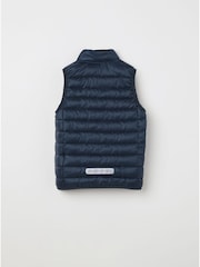 Polarn O. Pyret Blue Quilted Water Resistant Gilet - Image 4 of 4