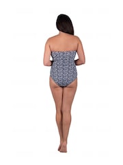Seaspray Blue Andalusia Tummy Control Bandeau Longer Length Swimsuit - Image 2 of 5