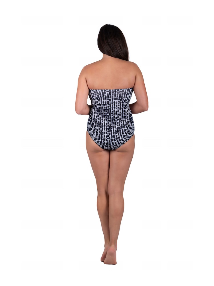 Seaspray Blue Andalusia Tummy Control Bandeau Longer Length Swimsuit - Image 2 of 5