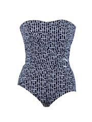 Seaspray Blue Andalusia Tummy Control Bandeau Longer Length Swimsuit - Image 5 of 5