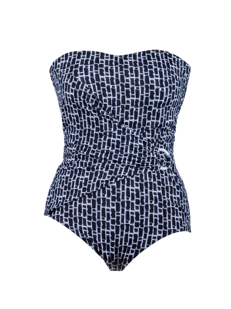 Seaspray Blue Andalusia Tummy Control Bandeau Longer Length Swimsuit - Image 5 of 5