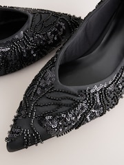 Black Forever Comfort® Embellished Kitten Heels - Image 11 of 11