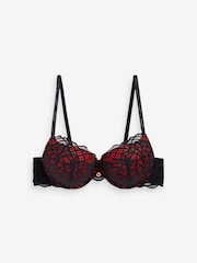 Lipsy Black/Red Pad Plunge Triple Boost Bra - Image 5 of 5